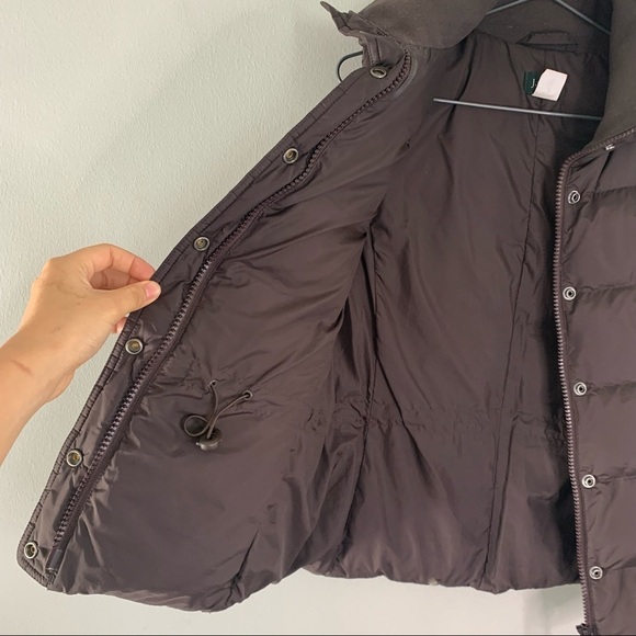 J.Crew Brown Down FIlled Puffer Vest - Picture 3 of 5